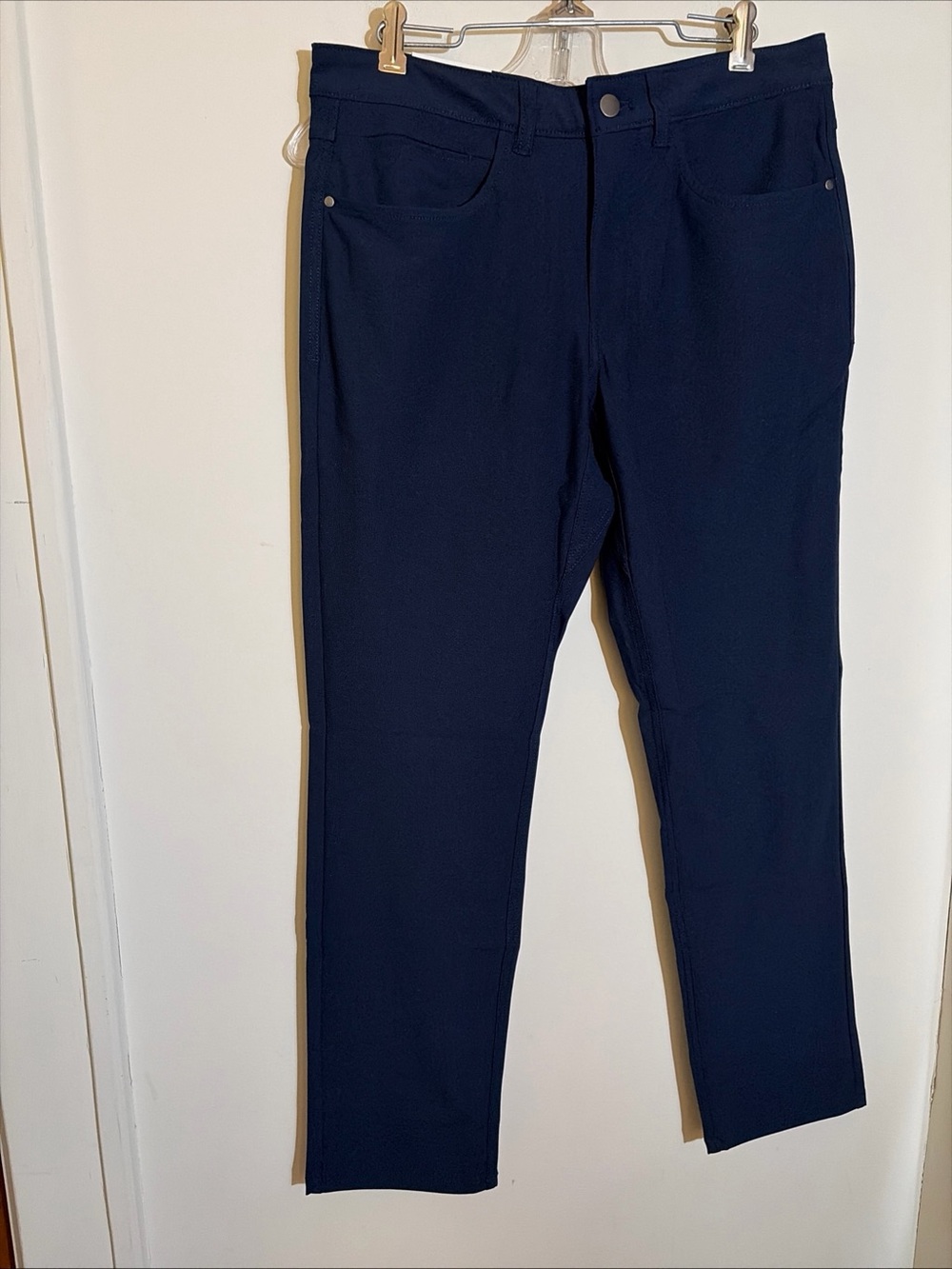 Men's Navy Stretch Casual Pants